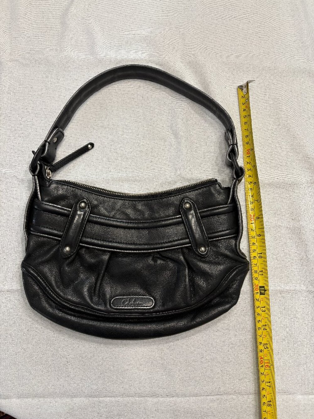 Cole Haan Black Leather Shoulder Bag Hobo Purse Small